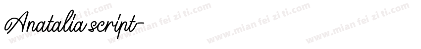Anatalia script字体转换